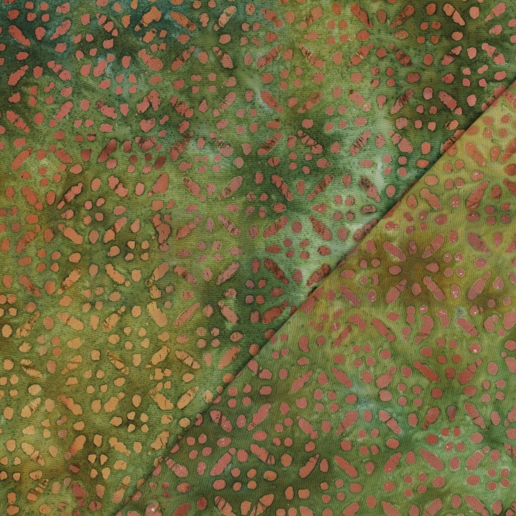VISCOSE BATIK FAIT MAIN VERT #7