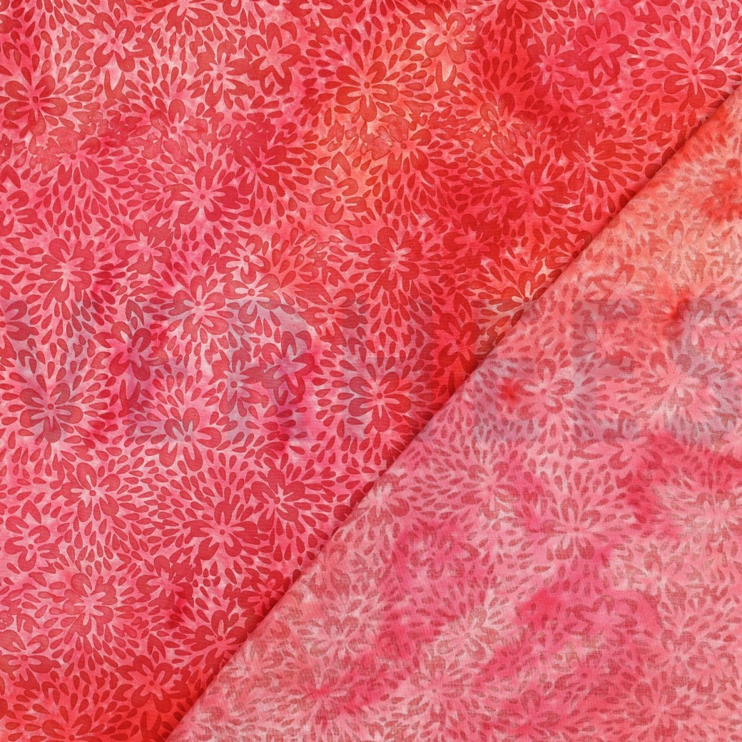 HANDCRAFTED BATIK VISCOSE RED #7