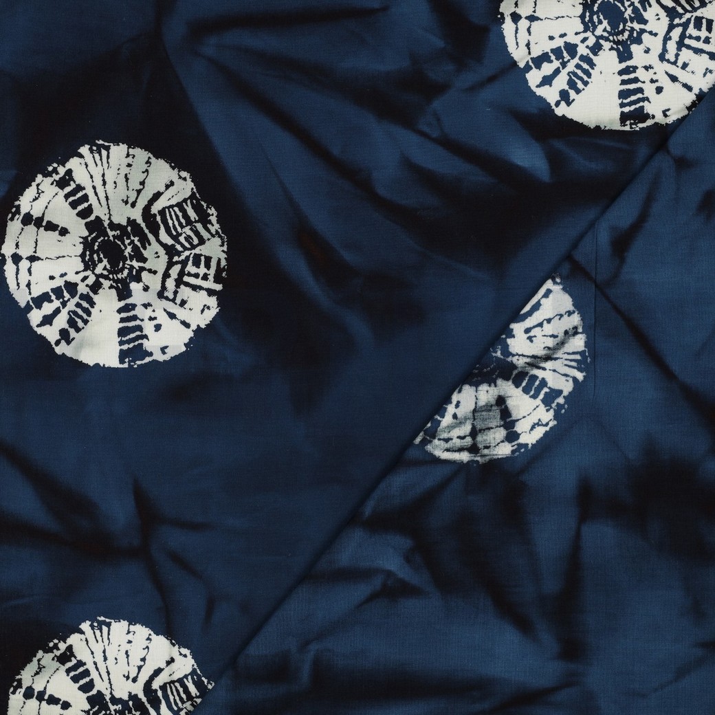 HANDCRAFTED BATIK COTTON NAVY #7