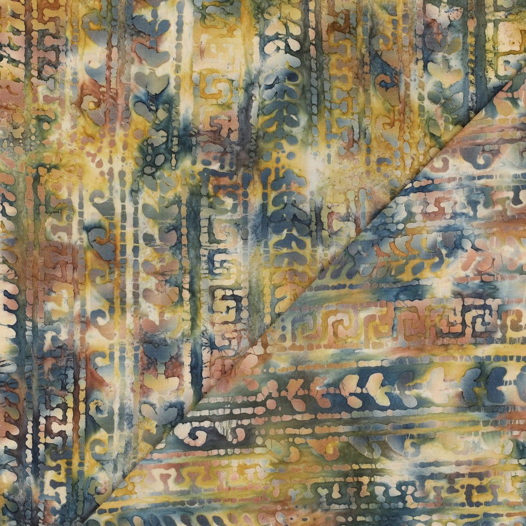 HANDGEFERTIGTE BATIK BAUMWOLLE GRÜN #7
