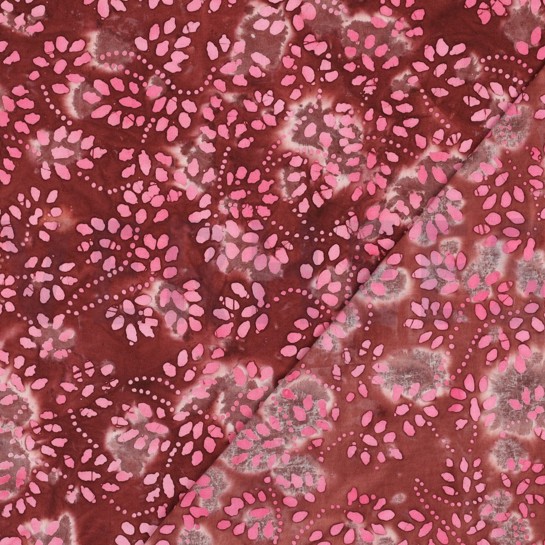 HANDCRAFTED BATIK COTTON RED #7