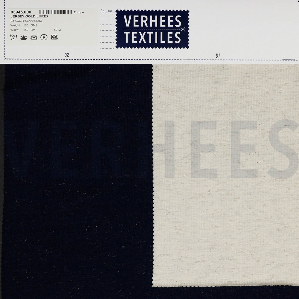 JERSEY GOUD LUREX MARINEBLAUW #7