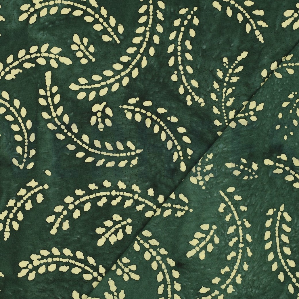 HANDCRAFTED BATIK COTTON GREEN #7