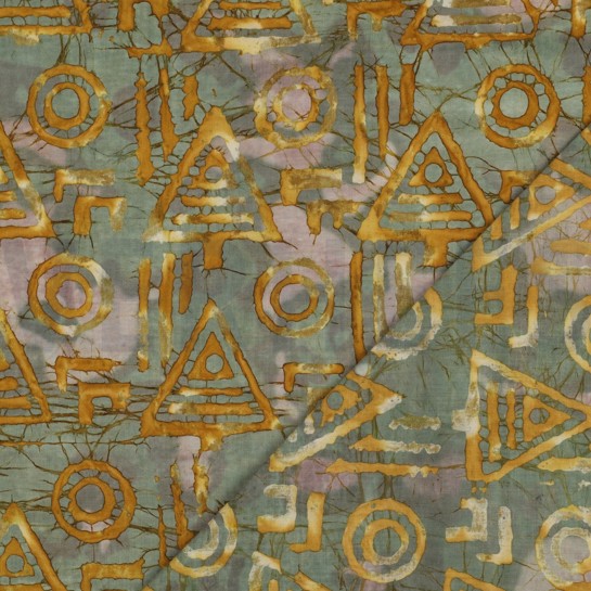 HANDCRAFTED BATIK COTTON OCHRE #7