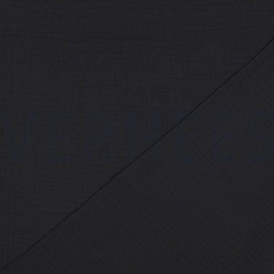 DOUBLE GAUZE GOTS ZWART #7