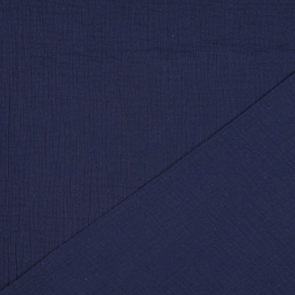 DOUBLE GAUZE GOTS MARINEBLAUW #7