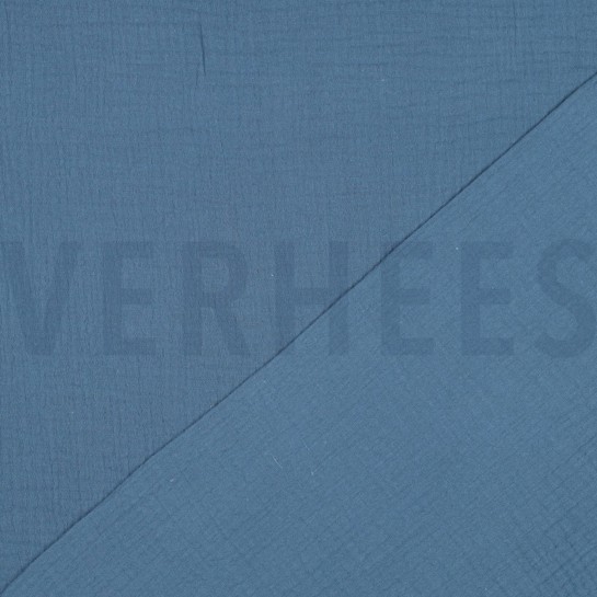 DOUBLE GAZE DE COTON GOTS INDIGO #7