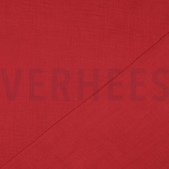 DOUBLE GAUZE GOTS BORDEAUXROOD #7