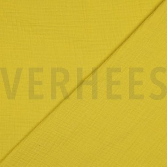 DOUBLE GAZE DE COTON GOTS JAUNE BANANE #7