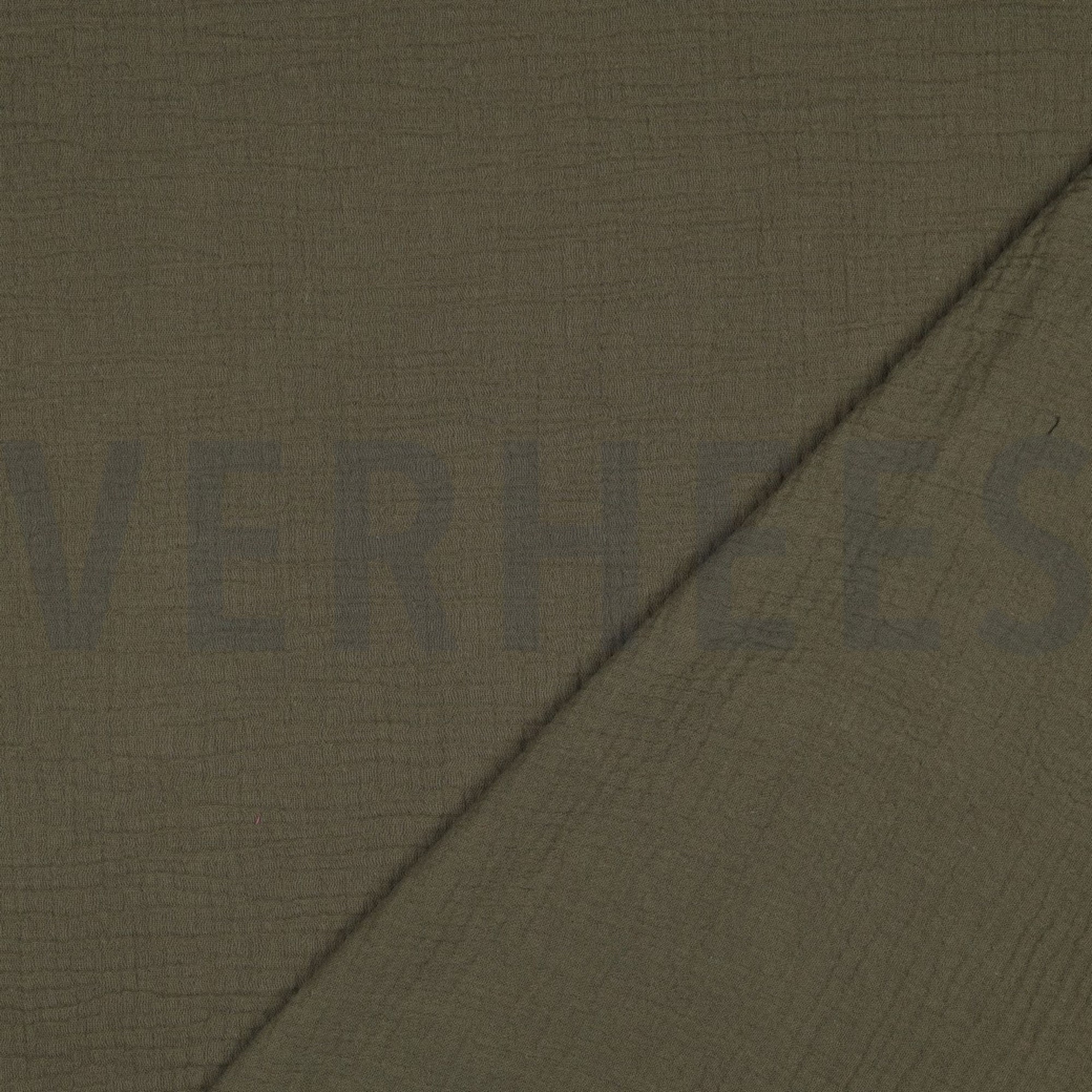 DOUBLE GAZE DE COTON GOTS VERT MOUSSE FONCÉ (high resolution) #4