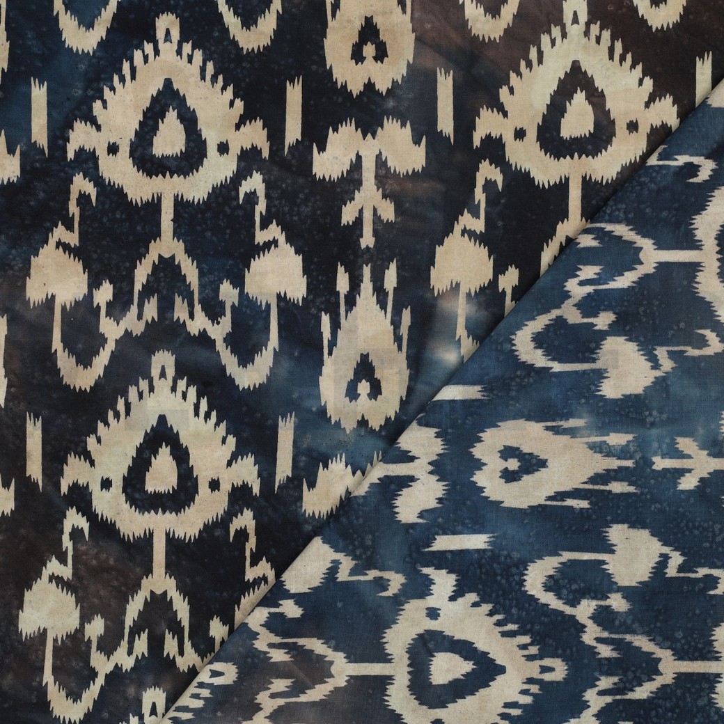 HANDGEFERTIGTE BATIK BAUMWOLLE MARINEBLAU #7