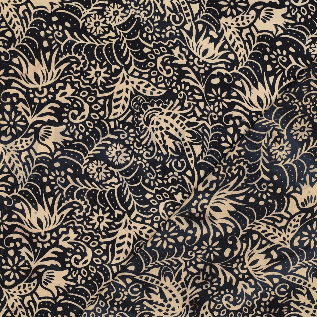 HANDCRAFTED BATIK COTTON NAVY #7