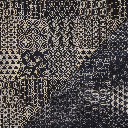 HANDCRAFTED BATIK COTTON NAVY #7