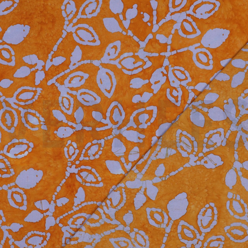 HANDGEFERTIGTE BATIK BAUMWOLLE ORANGE #7