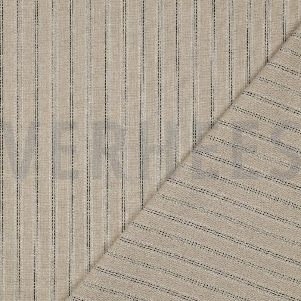 LINEN VISCOSE LUREX STRIPES ECRU #7