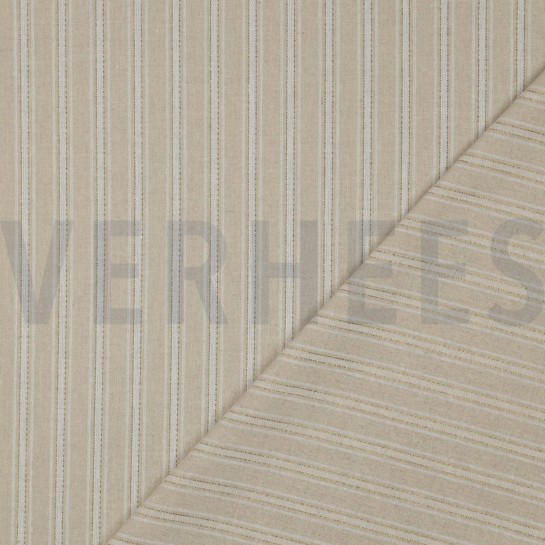 LEINEN VISKOSE LUREX STREIFEN ECRU #7
