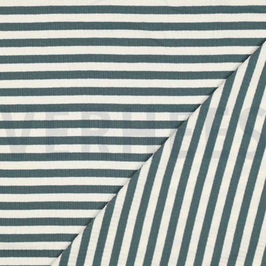 RIB YARN DYED STRIPES PETROL #7