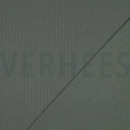 RIB JERSEY GROOT DONKERGROEN #7