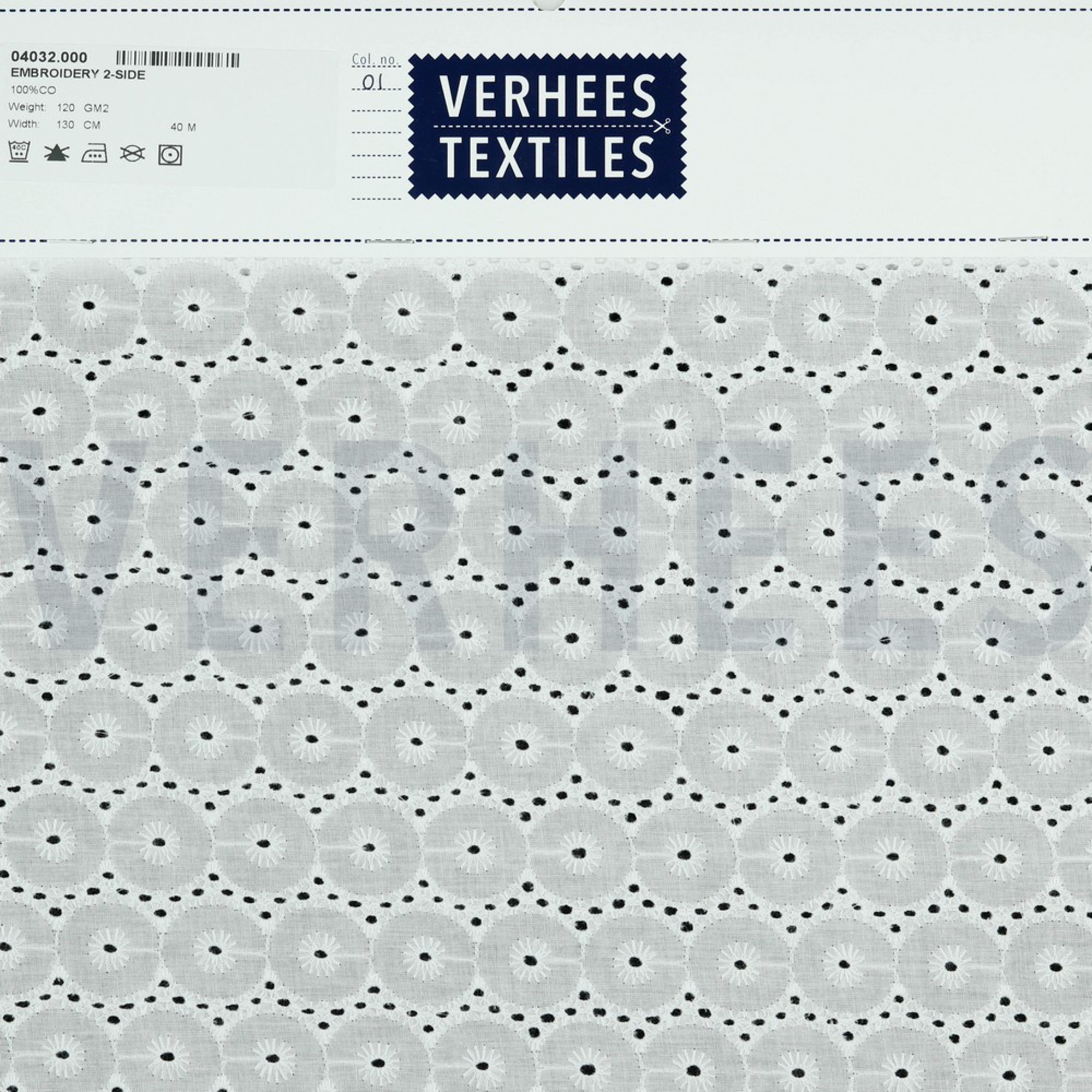 KATOEN EMBROIDERY TWEE-ZIJDIGE GOLFRAND WIT (high resolution) #4