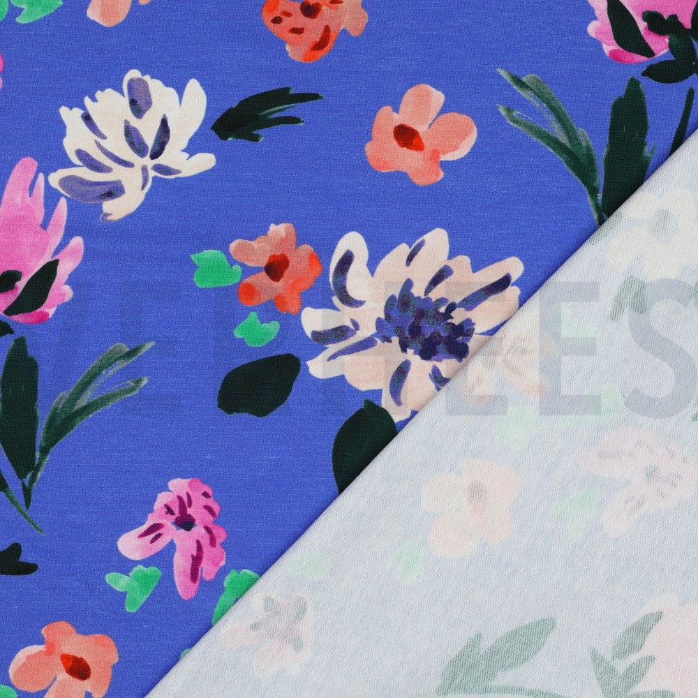 FRENCH TERRY DIGITAL COLETTE NERIDA HANSEN BLEU CLAIR #7