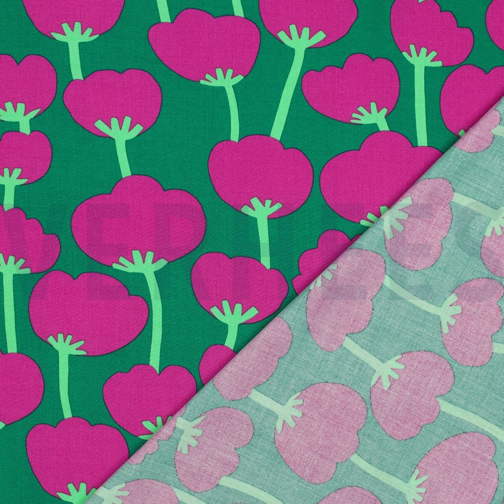 LENZING™ ECOVERO™ COQUELICOTS NERIDA HANSEN VERT FONCÉ #7