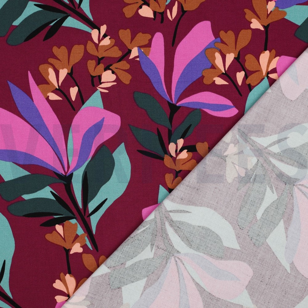 VISKOSE ROSELLA STRETCH SPRING GARDEN NERIDA HANSEN MAUVE #7