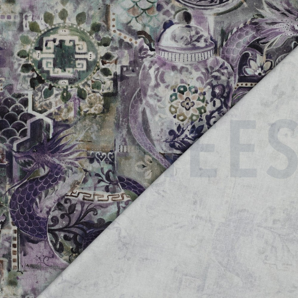 TOILE DÉCORATION DIGITAL ORIENTAL VIOLET #7
