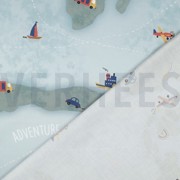 KATOENEN POPLIN DIGITAAL AVONTURENKAART LICHTBLAUW (thumbnail) #4