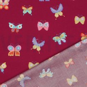 POPELINE DE COTON PAILLETTES PAPILLONS FUCHSIA (thumbnail) #4