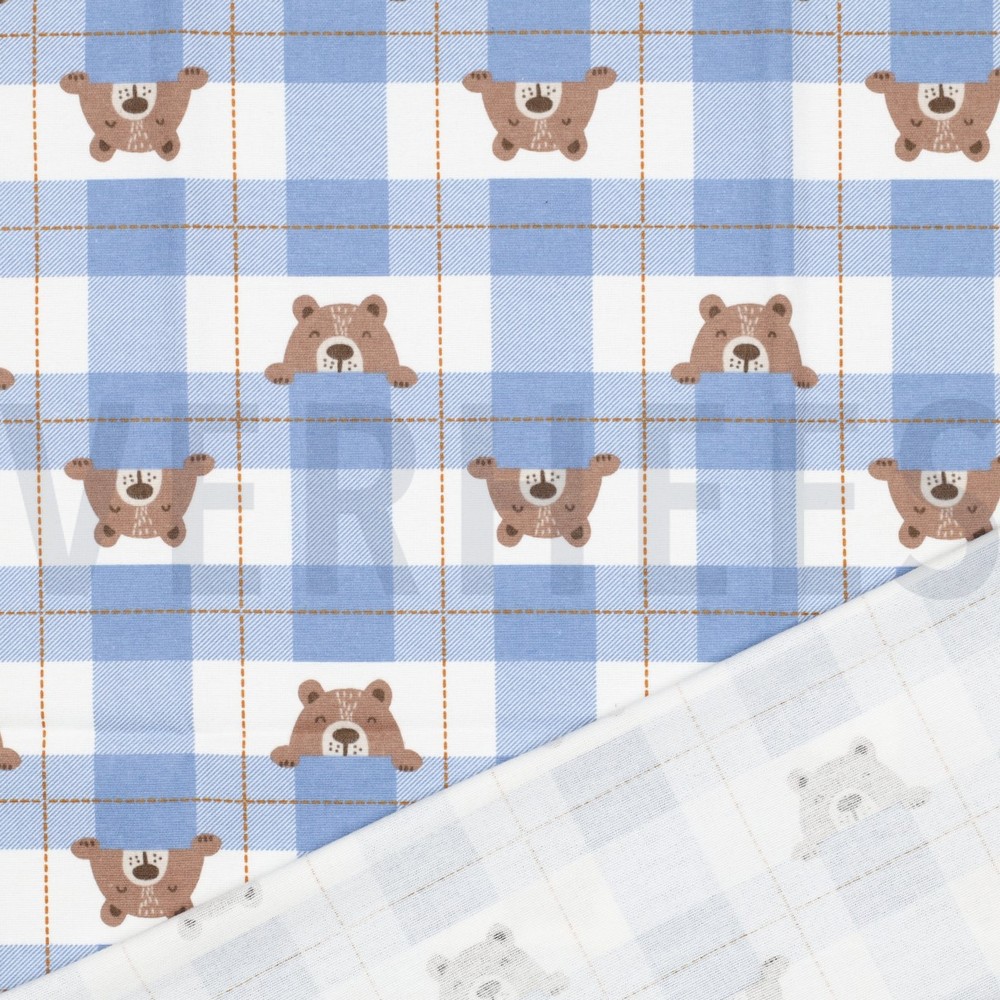 FLANEL BEREN RUITEN JEANSBLAUW #7