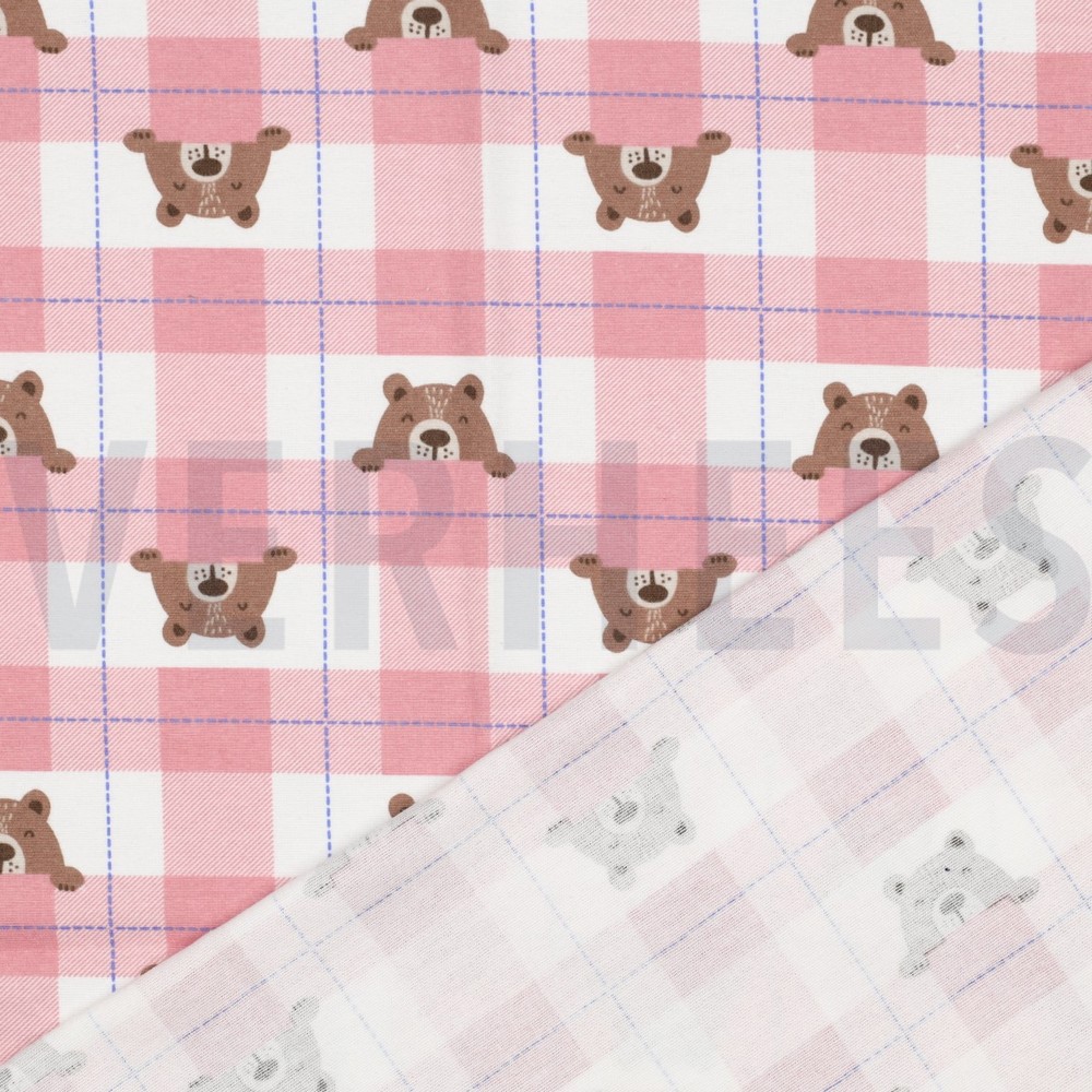 FLANEL BEREN RUITEN LICHTROZE #7