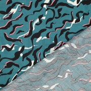 COTTON SATIN ANIMAL SKIN PETROL (thumbnail) #4