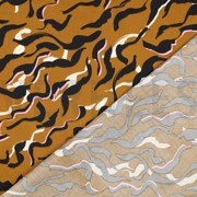 COTTON SATIN ANIMAL SKIN CAMEL (thumbnail) #4