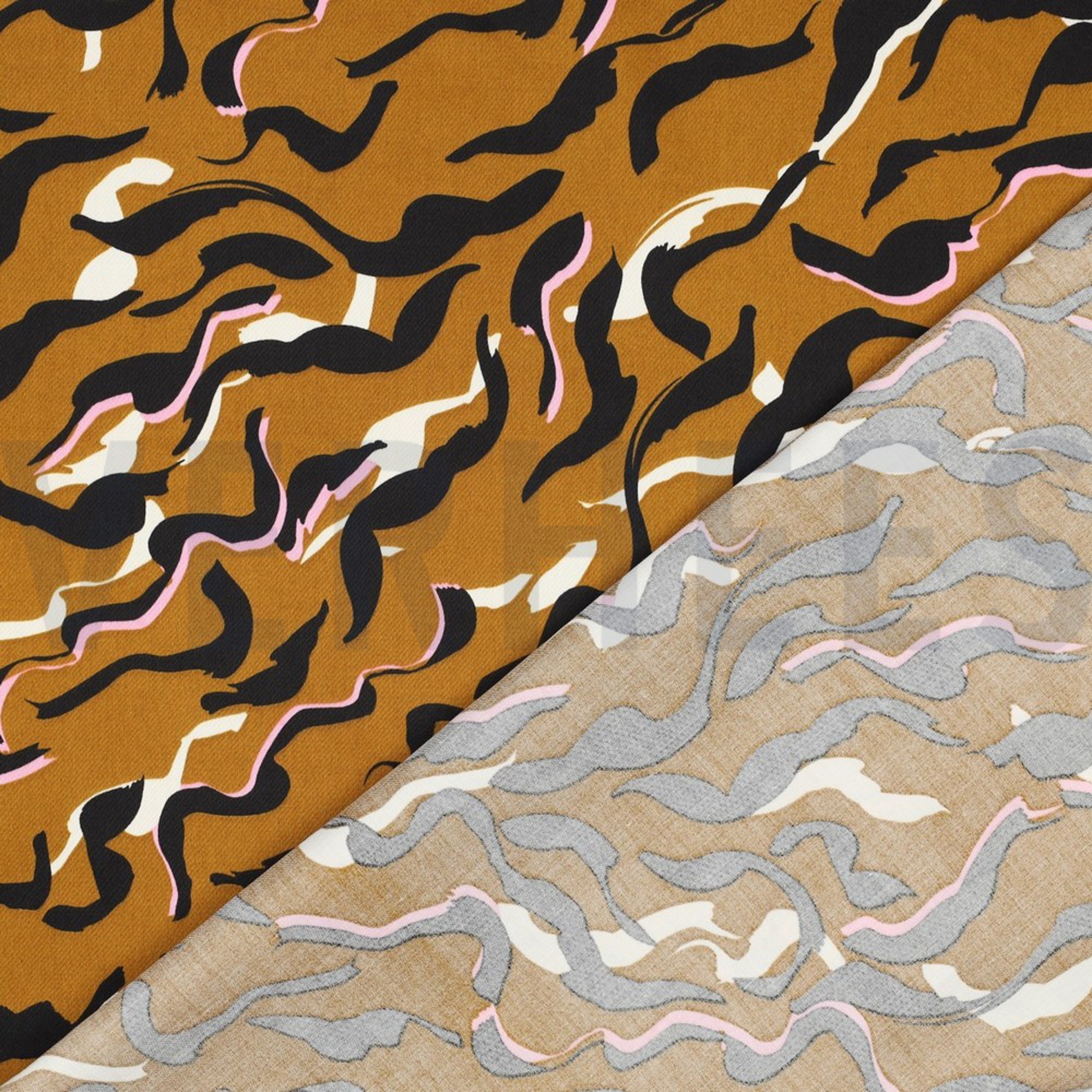 COTTON SATIN ANIMAL SKIN CAMEL (high resolution) #4