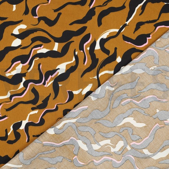 COTTON SATIN ANIMAL SKIN CAMEL #7