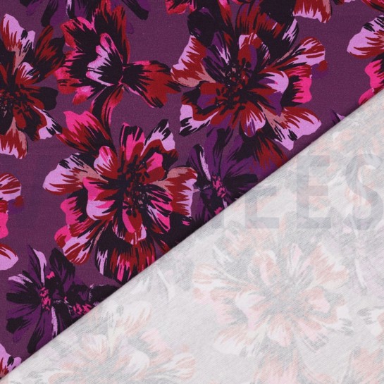 SWEAT DIGITAL BLUMEN DUNKELVIOLETT #7