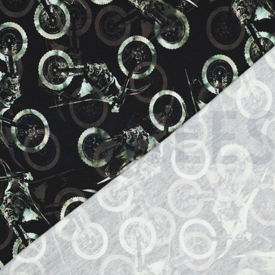 SWEAT DIGITAAL CROSSFIETSEN ZWART/GROEN #7