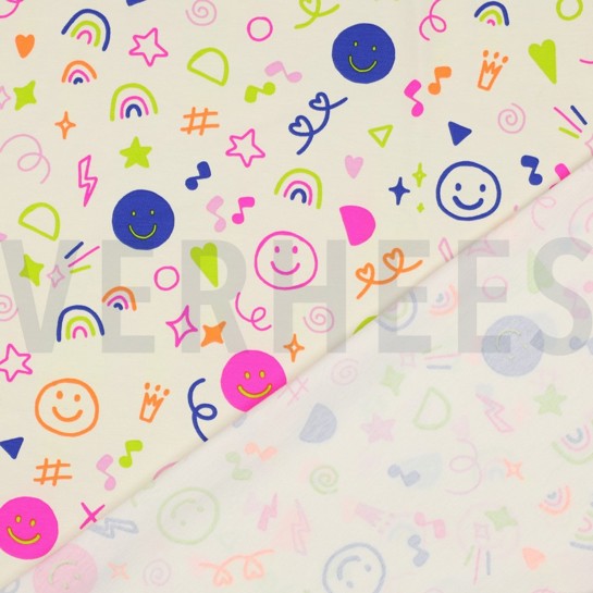 JERSEY NEON DOODLES OFF WHITE #7