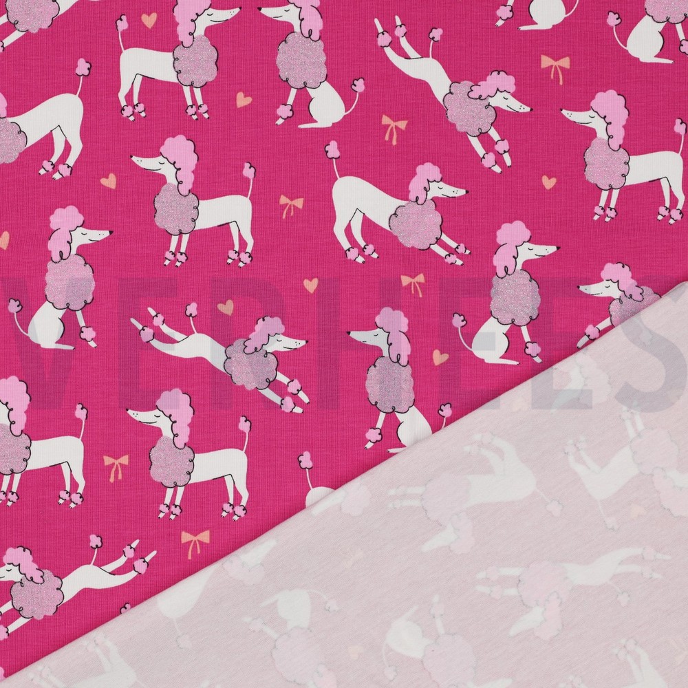 JERSEY GLITTER POEDELS FUCHSIA #7