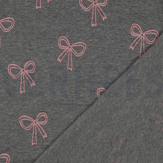 JERSEY MÉLANGE PAILLETTES NOEUDS GRIS CHINÉ #7