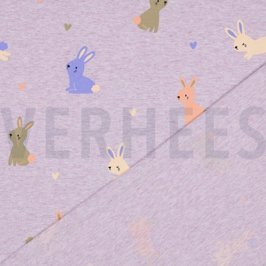 JERSEY MELANGE KANINCHEN LILA MELIERT #7