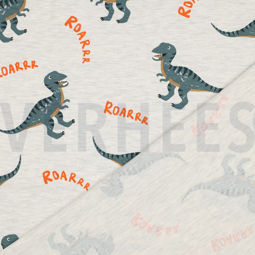 JERSEY MÉLANGE DINOSAURES ÉCRU MÉLANGÉ #7
