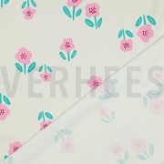 FRENCH TERRY FLOWERS OFF WHITE (thumbnail) #4