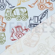 FRENCH TERRY WERKVOERTUIGEN LICHTBLAUW (thumbnail) #4