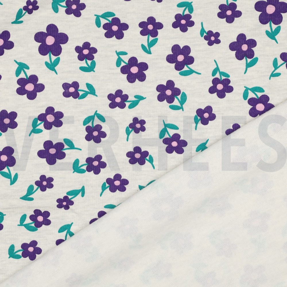 SWEAT MELANGE FLOWERS ECRU MELANGE #7