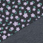 SWEAT MELANGE BLUMEN INDIGO MELIERT (thumbnail) #4