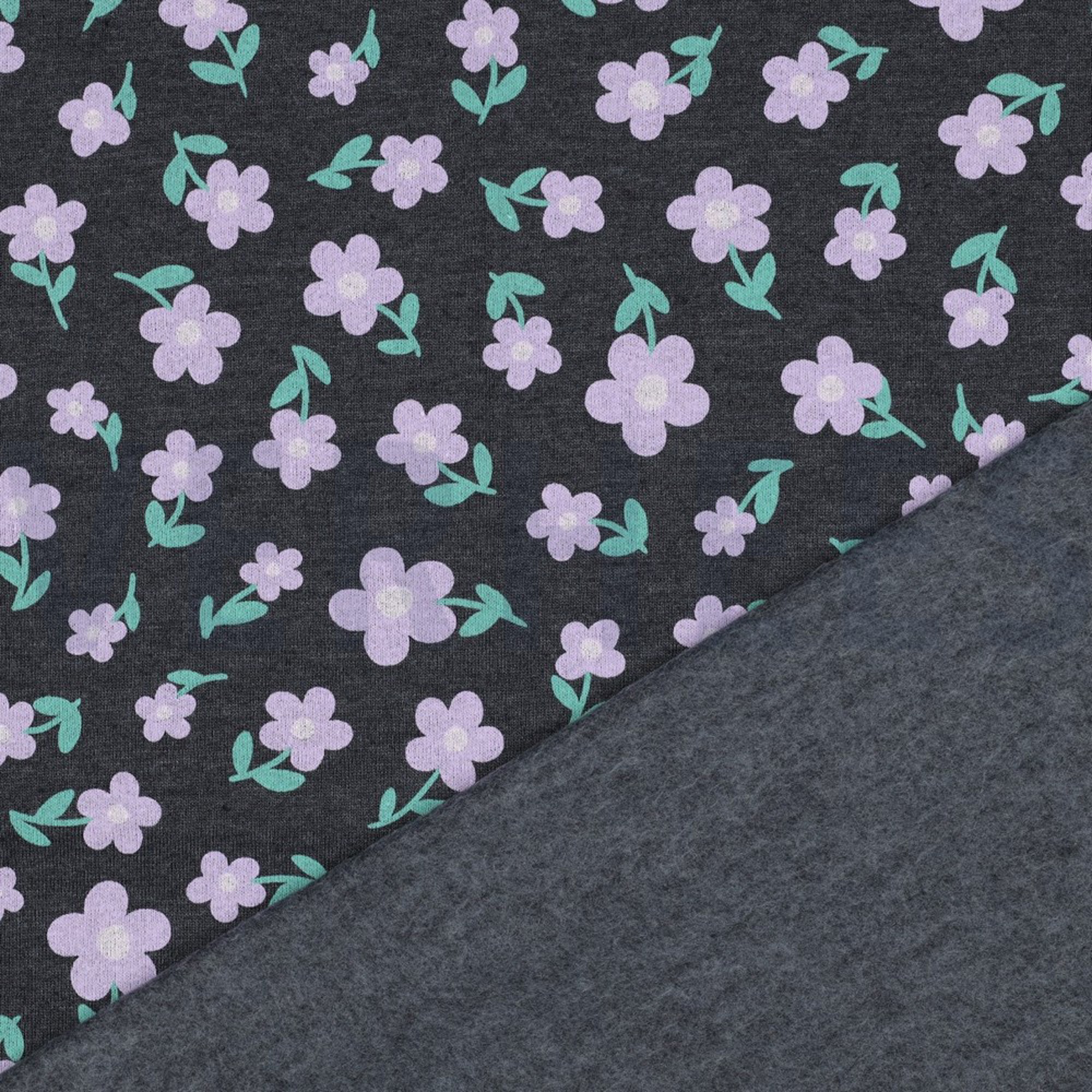 SWEAT MELANGE BLUMEN INDIGO MELIERT (high resolution) #4