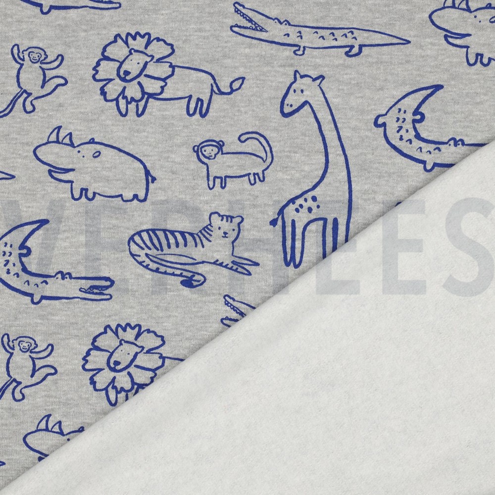 SWEAT MÉLANGE ANIMAUX SAFARI GRIS CHINÉ CLAIR #7