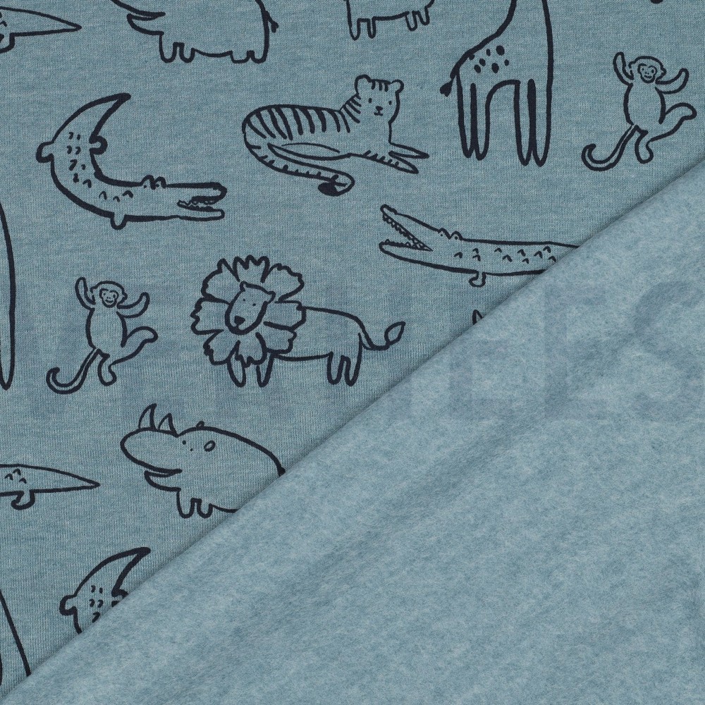 SWEAT MÉLANGE ANIMAUX SAFARI BLEU FUMÉ MÉLANGÉ #7