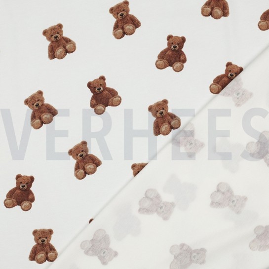 JERSEY GOTS DIGITAL TEDDY BEARS ECRU #7